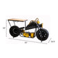 Metal Rock Motorcycle Bar Table with Storage and Glass Holders