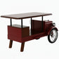 Retro Metal Automobile Bar with Wine Rack and Display Shelf