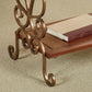 Vintage 3-Tier Metal Scrollwork Accent Shelf with Wooden Shelves, HANSART, Elevate your home decor with this elegant 3-Tier Metal Scrollwork Accent Shelf, a perfect blend of vintage charm and functional design. Standing 34 inches tall, this accent shelf features intricately designed metal scrollwork in an antique bronze finish that adds a touch of old-world elegance to any space. The three spacious wooden shelves provide a warm contrast with their rich, polished wood tones, offering ample space to display d