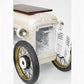 Pearl White Vintage Race Car Wine Bar Cabinet