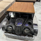 Hansart Special Vintage Car-Inspired Bar Table with Industrial Metal Frame