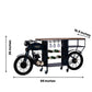 Vintage Motorcycle Bar Cabinet with Storage & Wine Rack - 89 Inches