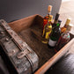 Vintage Hot Car Bar Cabinet Table with Wine Storage and Countertop