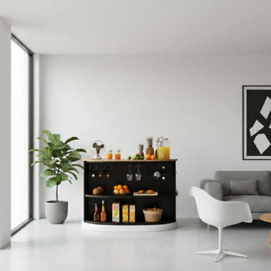 Retro VW Bus Red Bar Counter with Peace Sign