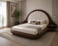 Elegant Hotel Style Bed with Solid Wood Frame