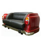 Red Classic Car Trunk Sofa Black Leather Auto Art Seating