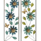 Set of 2 Metallic Garden Flowers Frames Metal Wall Art (12 x 36 Inches)