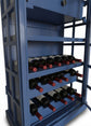 Blue Telephone Booth Wine Rack & Bar Cabinet