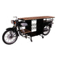 Vintage Motorcycle Bar Cart with Wine Rack, Serving Table (105 Inches)
