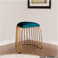 Luxury Modern Velvet Vanity Stool with Gold Wire Base