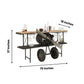 Vintage Airplane Bar Table Cabinet with Storage & Glass Rack (75 Inches)