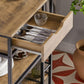 Industrial Rolling Kitchen Cart & Prep Station with Drawer
