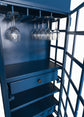 Blue Telephone Booth Wine Rack & Bar Cabinet
