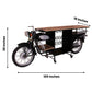 Vintage Motorcycle Bar Cart with Wine Rack, Serving Table (105 Inches)