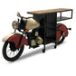 Vintage Motorcycle-Themed Bar Counter with Storage & Wine Rack