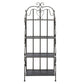 Vintage Black Metal 4-Tier Scrollwork Baker’s Rack, HANSART, Add timeless charm and versatile storage to your home or garden with this Vintage Black Metal 4-Tier Scrollwork Baker’s Rack. Crafted from durable wrought iron with a classic black finish, this freestanding shelving unit showcases intricate scrollwork and a heart-shaped accent that brings an elegant touch to any space. With four spacious shelves, it’s perfect for displaying plants, decorative accents, kitchenware, or garden tools. Its open design 