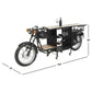 Vintage Motorcycle Bar Cabinet with Storage & Wine Rack - 105 Inches