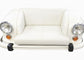 White Classic Car Front Sofa Vinyl Auto Art Lounge Seat