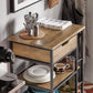 Industrial Rolling Kitchen Cart & Prep Station with Drawer
