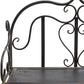 Vintage Black Metal 4-Tier Scrollwork Baker’s Rack, HANSART, Add timeless charm and versatile storage to your home or garden with this Vintage Black Metal 4-Tier Scrollwork Baker’s Rack. Crafted from durable wrought iron with a classic black finish, this freestanding shelving unit showcases intricate scrollwork and a heart-shaped accent that brings an elegant touch to any space. With four spacious shelves, it’s perfect for displaying plants, decorative accents, kitchenware, or garden tools. Its open design 