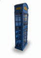 Blue Telephone Booth Wine Rack & Bar Cabinet