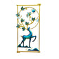 Modern Blue-Gold Deer Metal Wall Art With Led