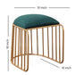Luxury Modern Velvet Vanity Stool with Gold Wire Base