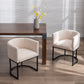 Modern Cream Sofa Accent Chair - Set of 2