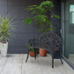 Elegant Cast Iron Garden Bench with Floral Backrest Design, HANSART, Enhance the charm of your garden or patio with this Elegant Cast Iron Garden Bench. Featuring a beautifully detailed floral backrest, this bench combines classic design with sturdy construction, making it the perfect addition to any outdoor space. Its gracefully curved armrests and legs offer both comfort and timeless elegance, inviting you to relax and enjoy nature. Ideal for gardens, patios, porches, or balconies, this bench serves as bo
