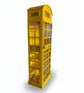 Antique Yellow Telephone Booth Bar Cabinet & Wine Holder