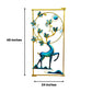 Modern Blue-Gold Deer Metal Wall Art With Led