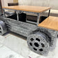 Hansart Special Vintage Car-Inspired Bar Table with Industrial Metal Frame