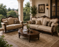Classic Solid Wood Sofa Set