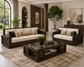 Luxury LED Wooden Sofa Set
