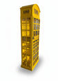 Antique Yellow Telephone Booth Bar Cabinet & Wine Holder