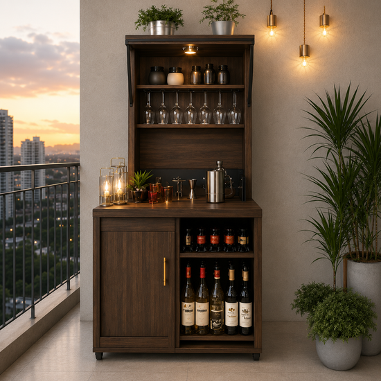 Bar Cabinet with Pull-Out Worktop