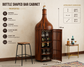 Bottle Shaped Sheesham Wood Bar Cabinet