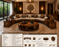 Solid Ash Wood Luxury Living Room Furniture