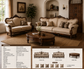 Classic Solid Wood Sofa Set