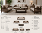 7 Seater Wooden Living Room Furniture Set