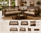 Lattice Back Wooden Sofa Set