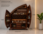 Asymmetrical Sheesham Wood Bar Cabinet
