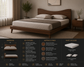 Premium Hardwood Bed with Foam Mattress & Pillows