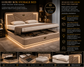 Luxury Queen Size Box Storage Bed with LED Lights
