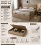 Modern Manual Lift Double Bed with Storage
