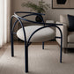 Modern Blue Accent Chair with Upholstered Seat