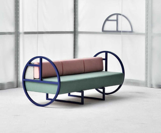 Scandinavian Style 3 Seater Upholstered Sofa Bench