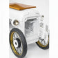 White Luxury Vintage Roadster Bar Cart & Wine Console