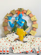 Elegant design of Radhe Krishna Metal Wall Art with flute
