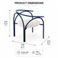 Modern Blue Accent Chair with Upholstered Seat